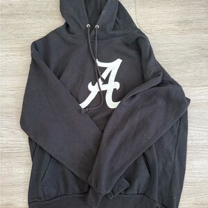 Black Hoodie “A” Alabama with White Lettering